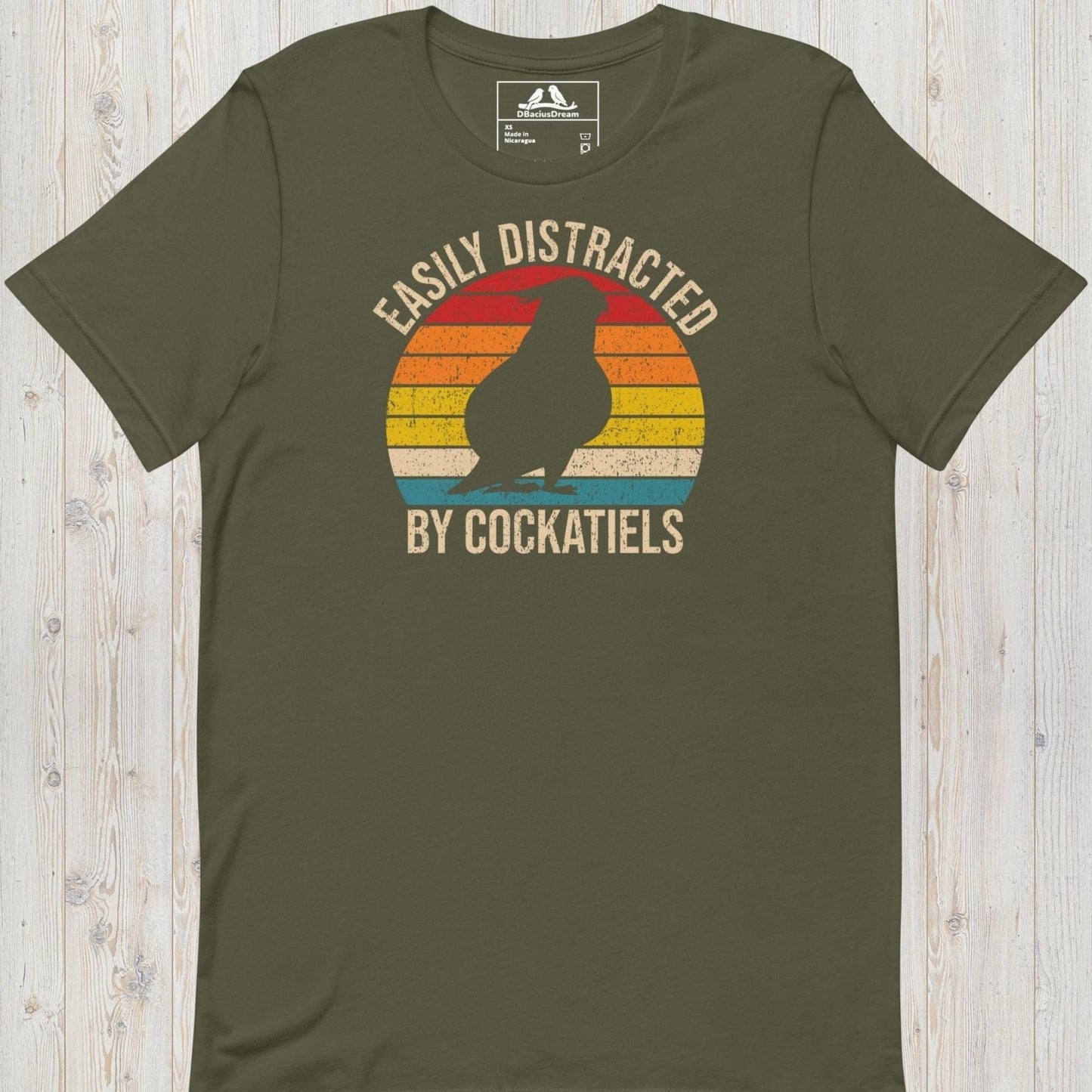 Easily Distracted By Cockatiels Unisex t-shirt