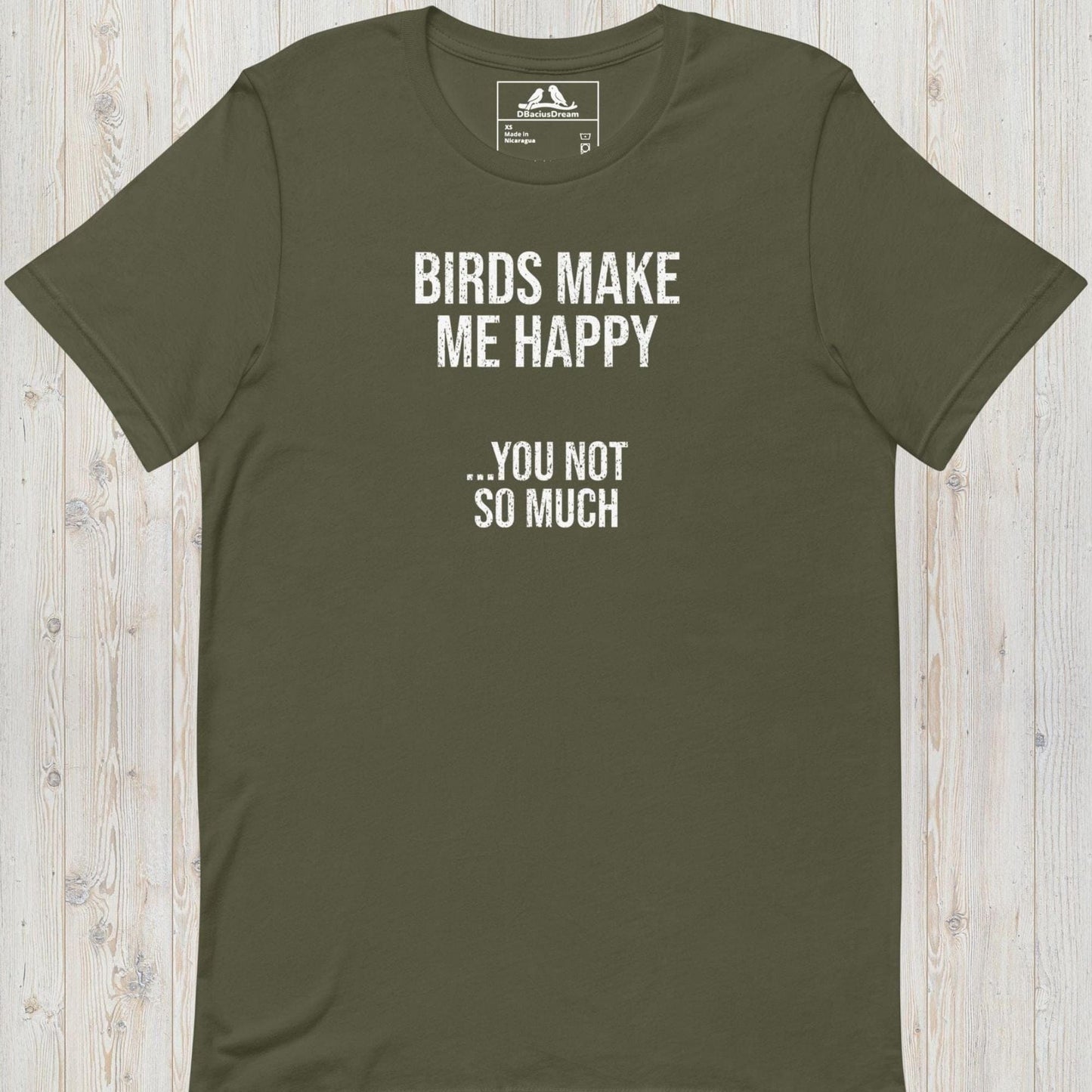 Birds Make Me Happy Unisex t-shirt