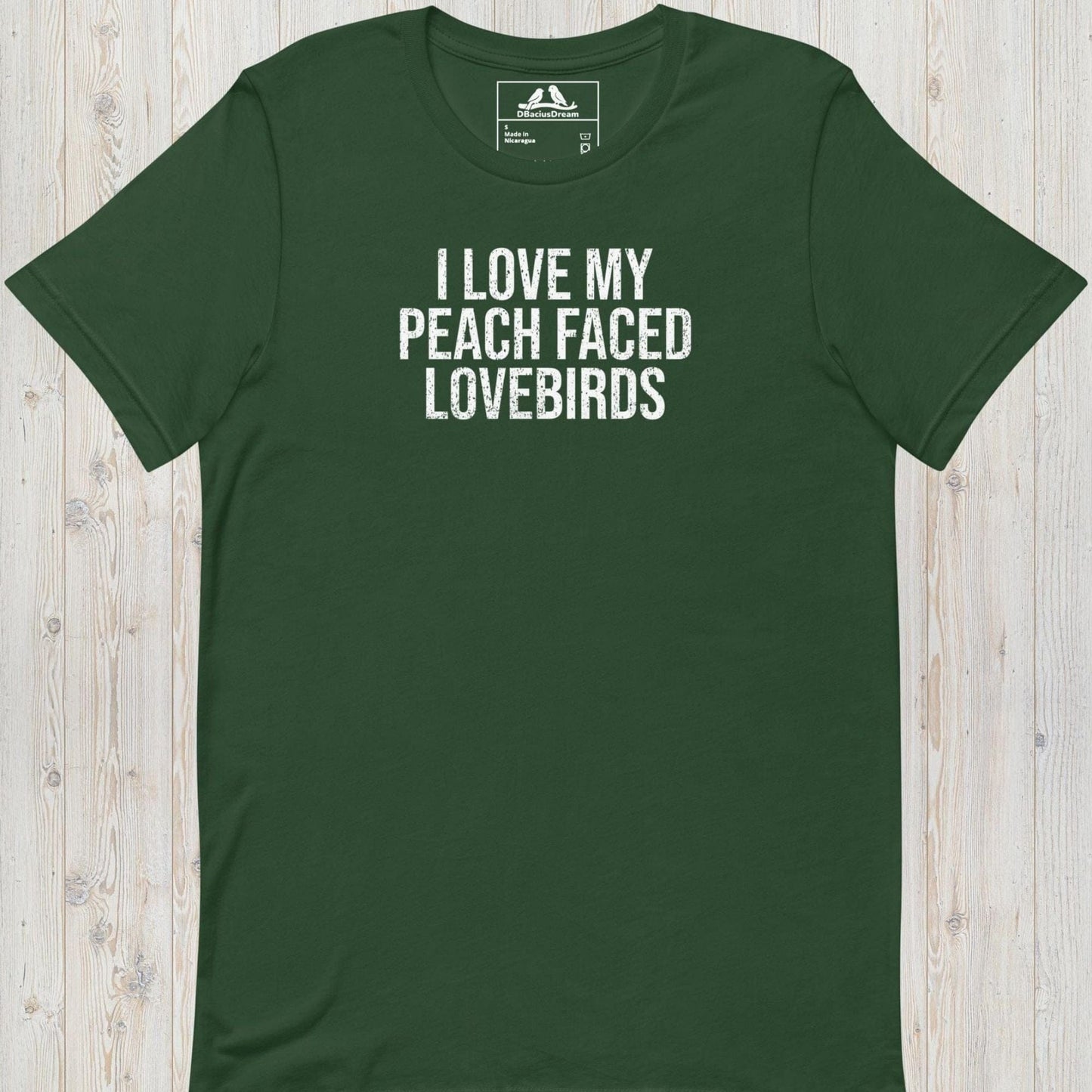 I Love My Peach Faced Lovebirds Unisex t-shirt