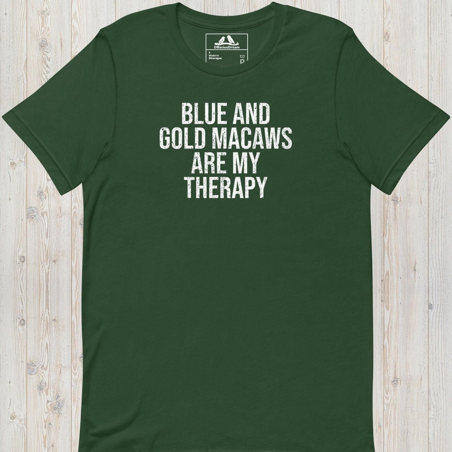 Blue And Gold Macaws Are My Therapy Unisex t-shirt