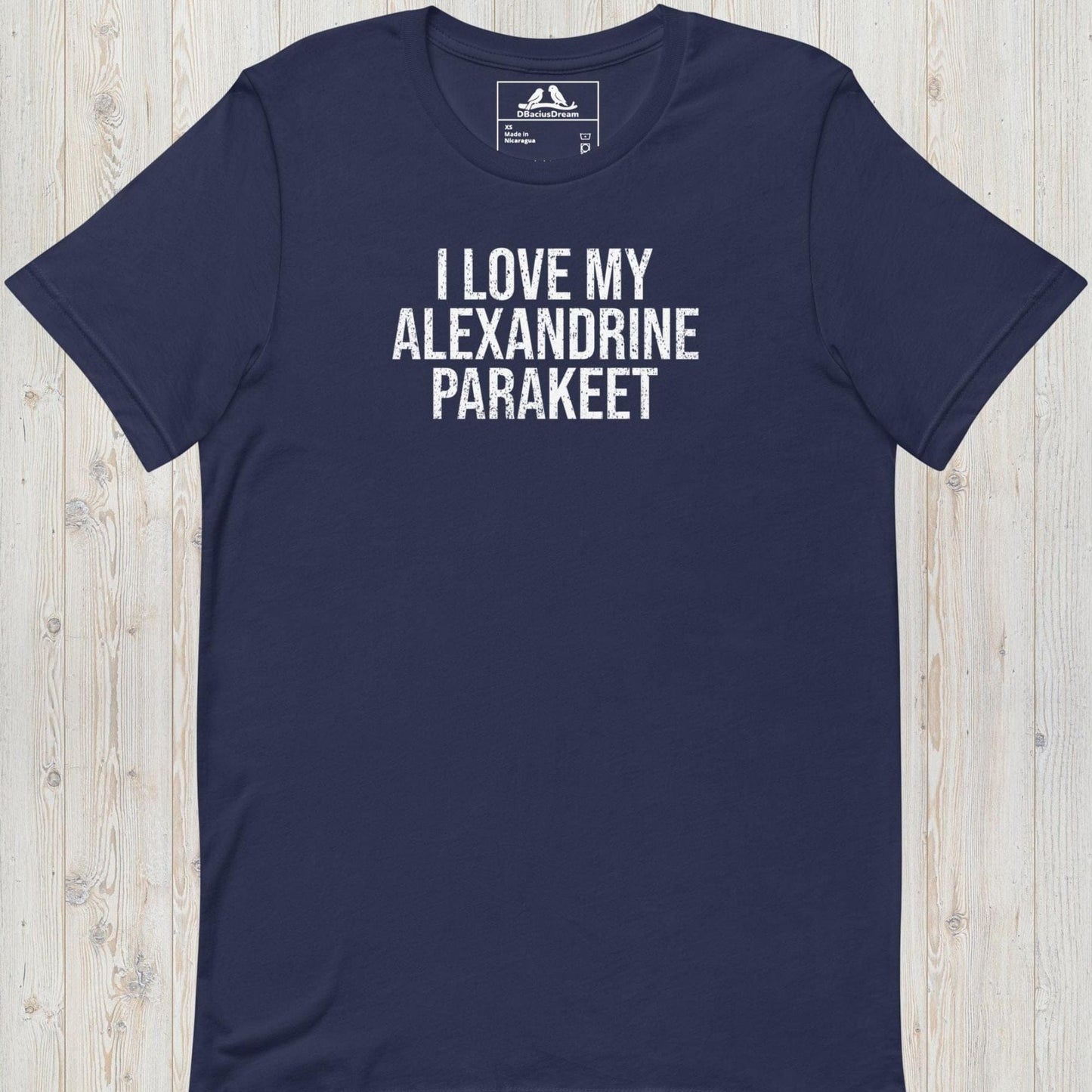 I Love My Alexandrine Parakeet Unisex t-shirt