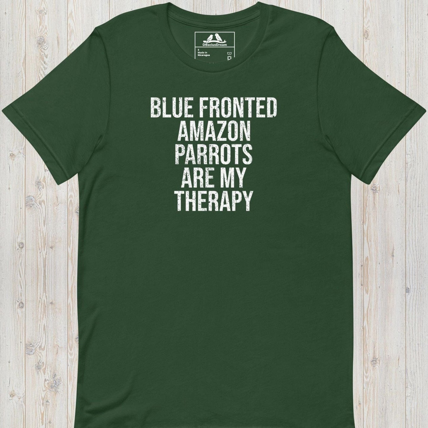 Blue Fronted Amazon Parrots Are My Therapy Unisex t-shirt