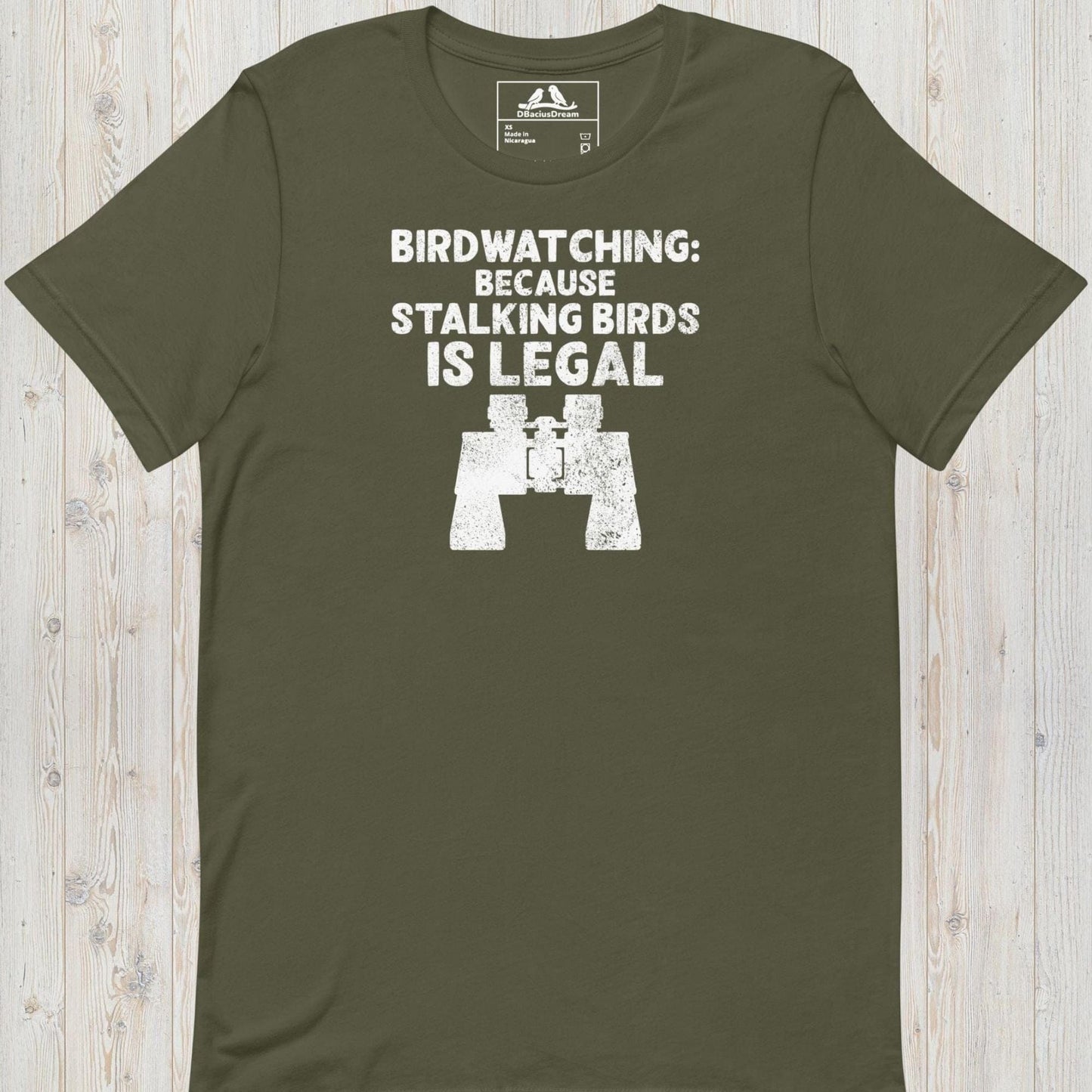 Birdwatching: Because Stalking Birds Is Legal Unisex t-shirt