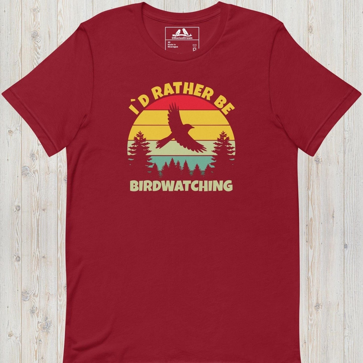 I´d Rather Be Birdwatching Unisex t-shirt