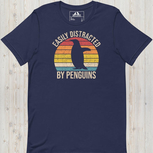 Easily Distracted By Penguins Unisex t-shirt