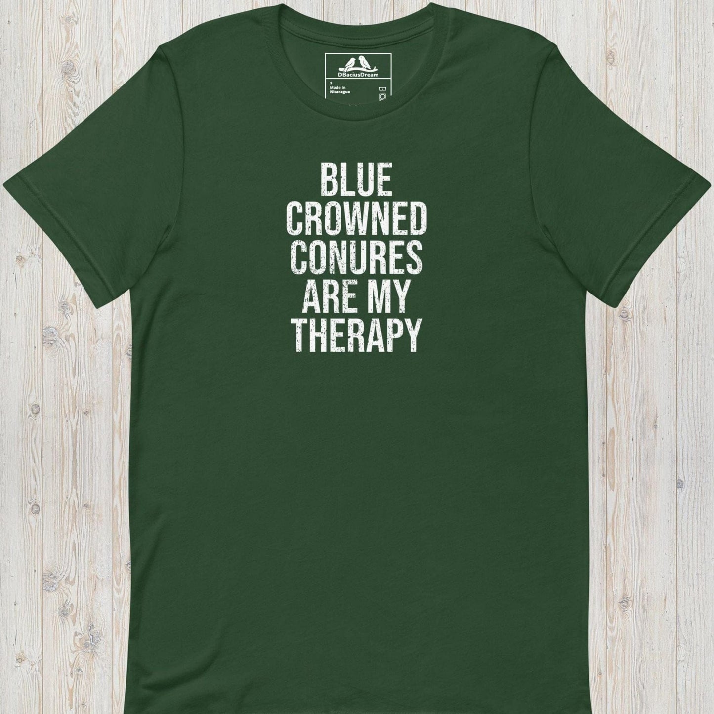 Blue Crowned Conures Are My Therapy Unisex t-shirt