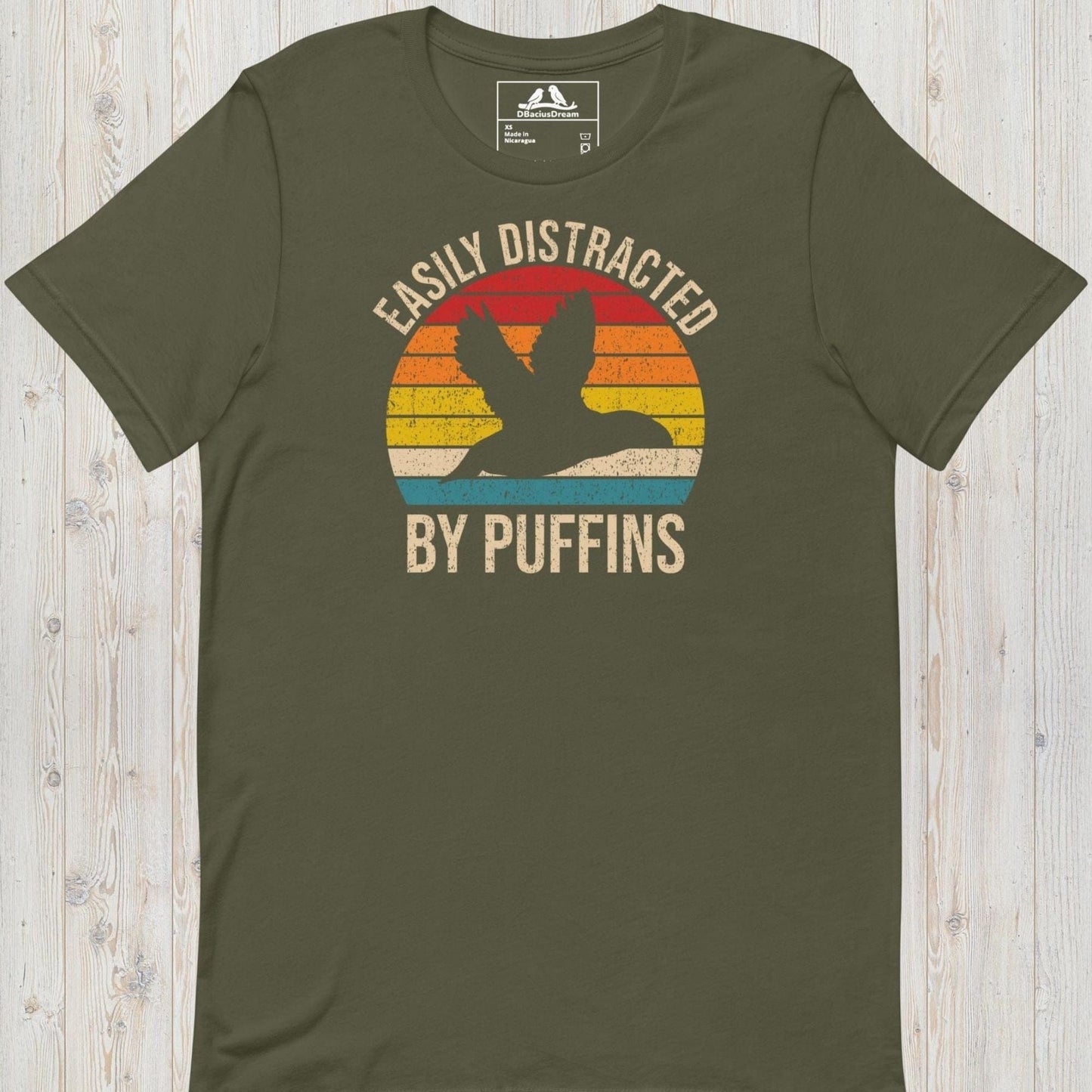 Easily Distracted By Puffins Unisex t-shirt