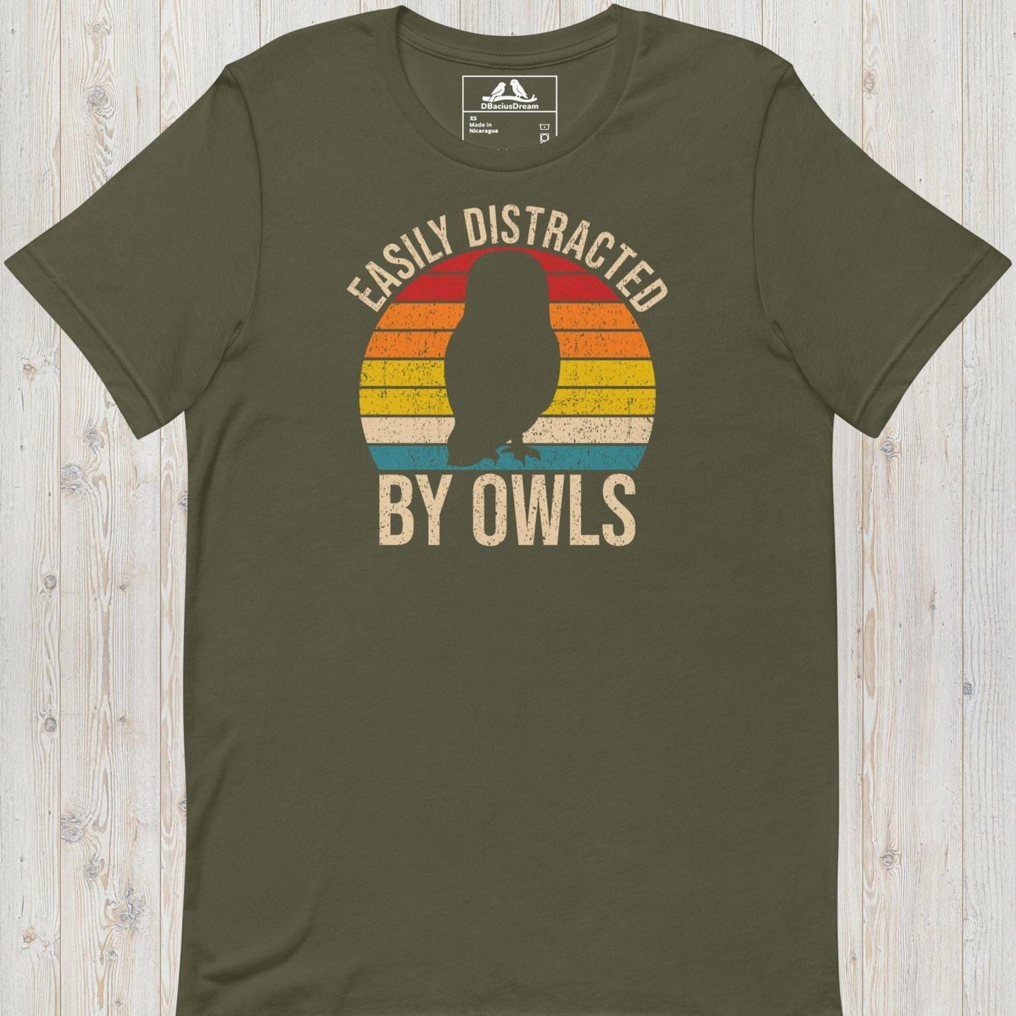 Easily Distracted By Owls Unisex t-shirt