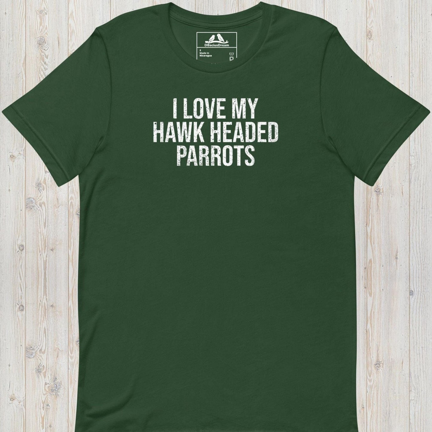 I Love My Hawk Headed Parrots Unisex t-shirt