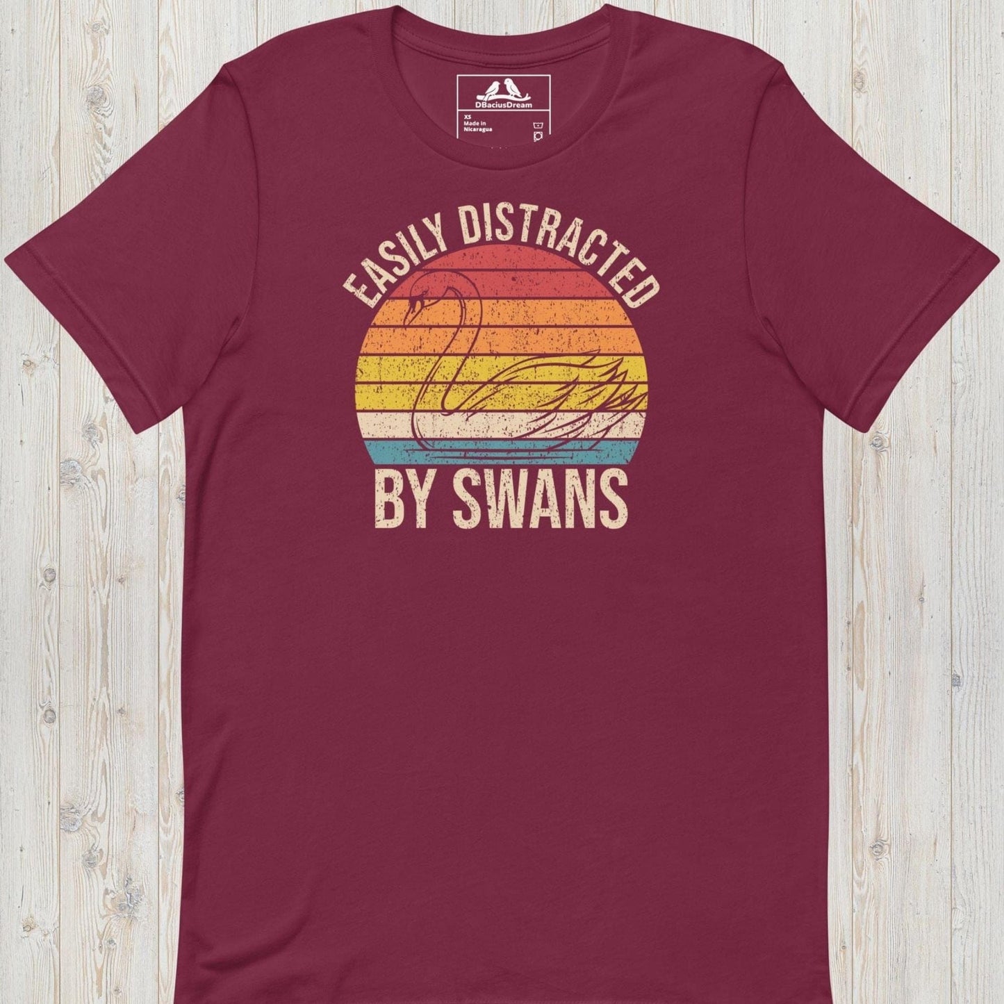 Easily Distracted By Swans Unisex t-shirt