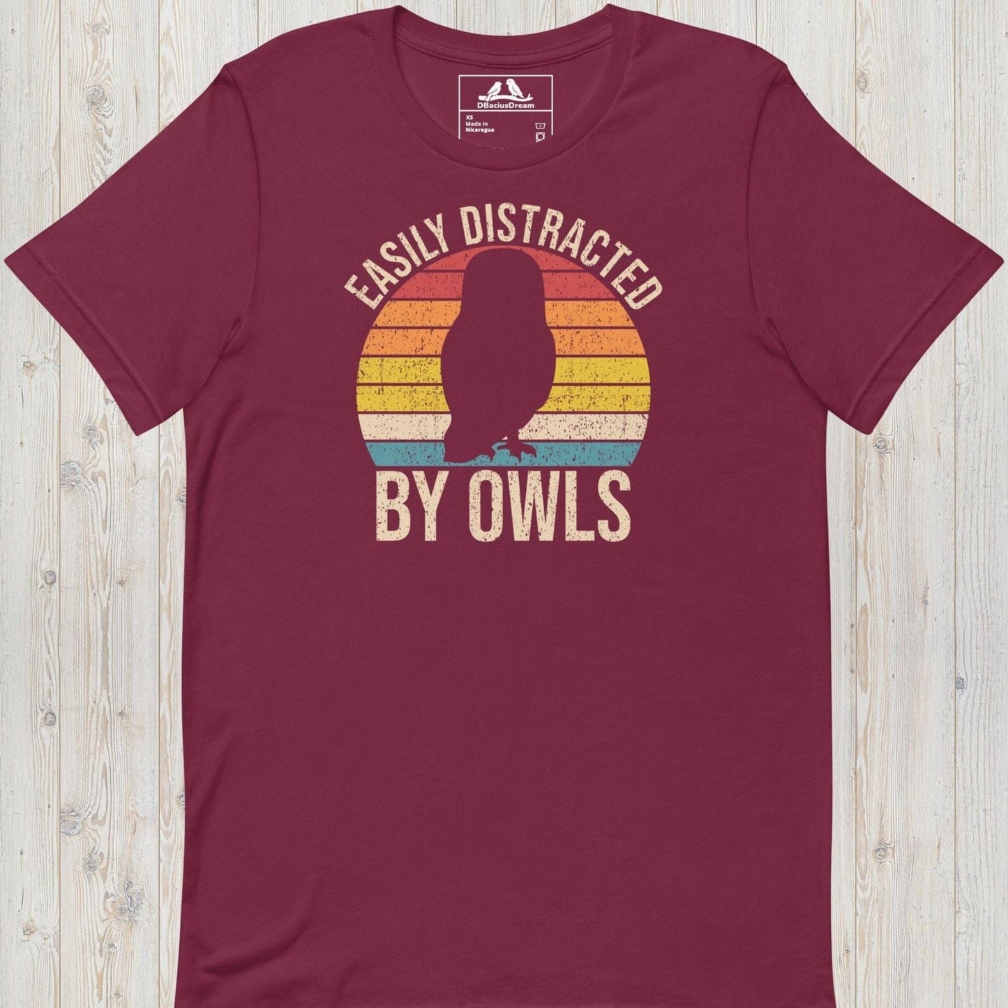 Easily Distracted By Owls Unisex t-shirt