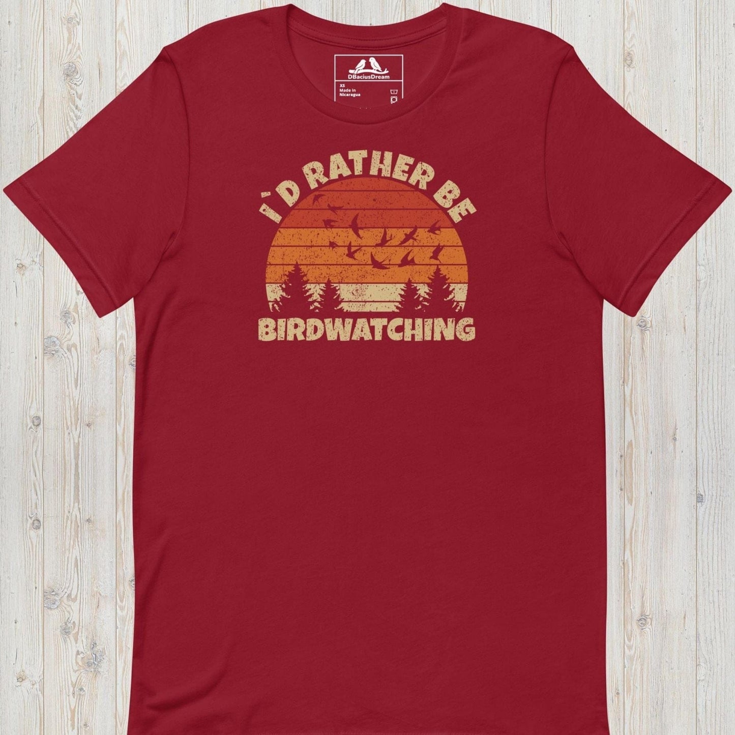 I´d Rather Be Birdwatching Unisex t-shirt