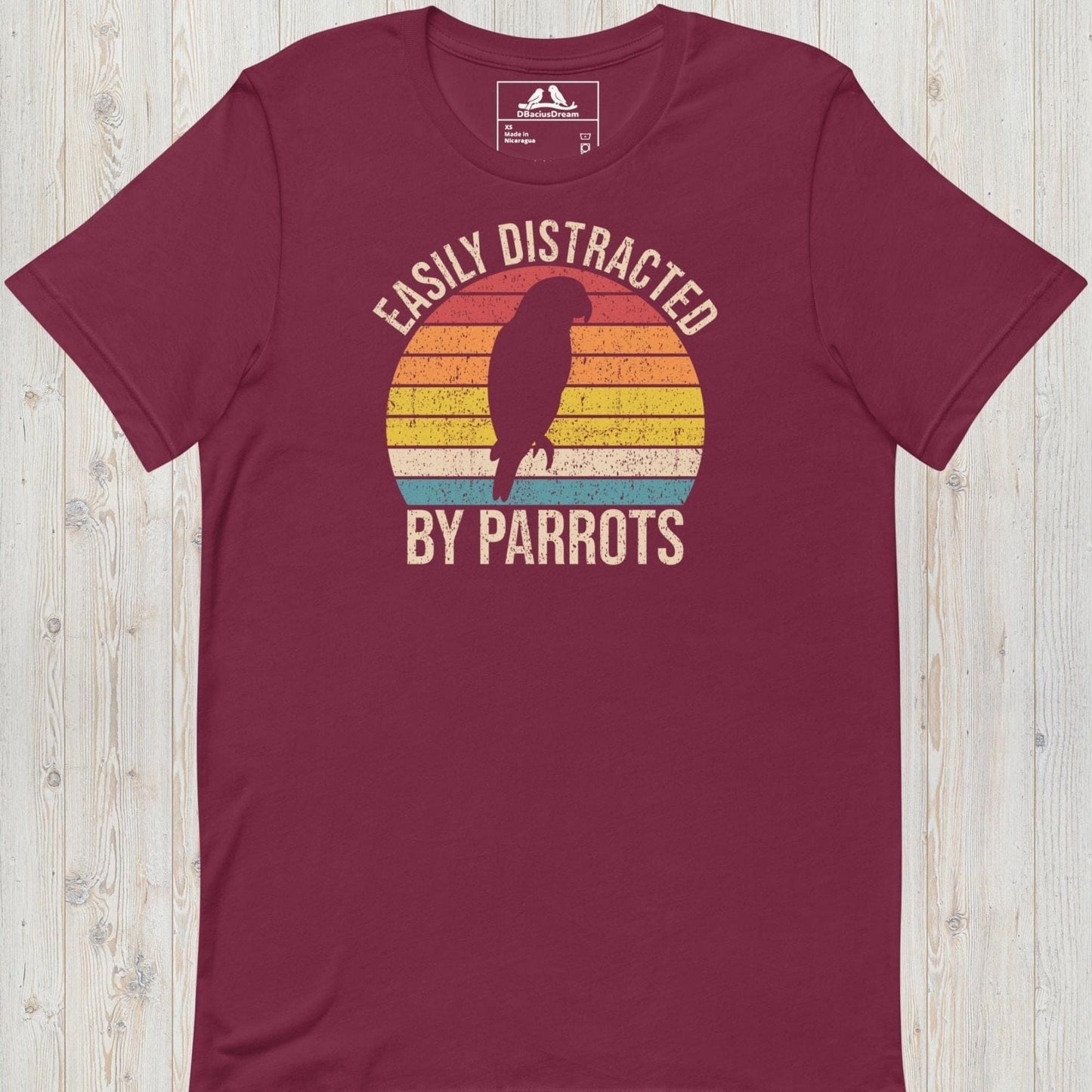 Easily Distracted By Parrots Unisex t-shirt