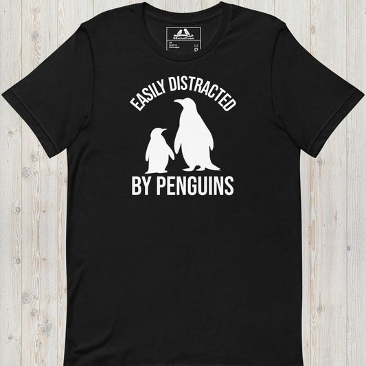 Easily Distracted By Penguins Unisex t-shirt