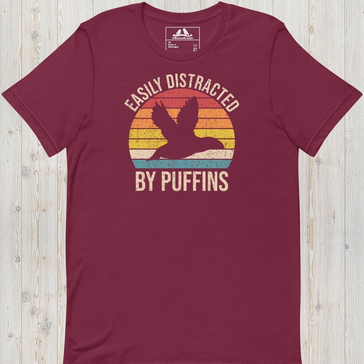 Easily Distracted By Puffins Unisex t-shirt