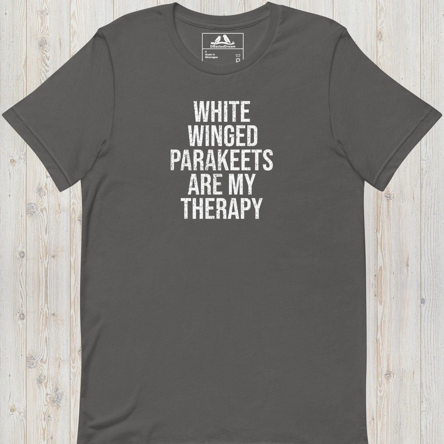 White Winged Parakeets Are My Therapy Unisex t-shirt
