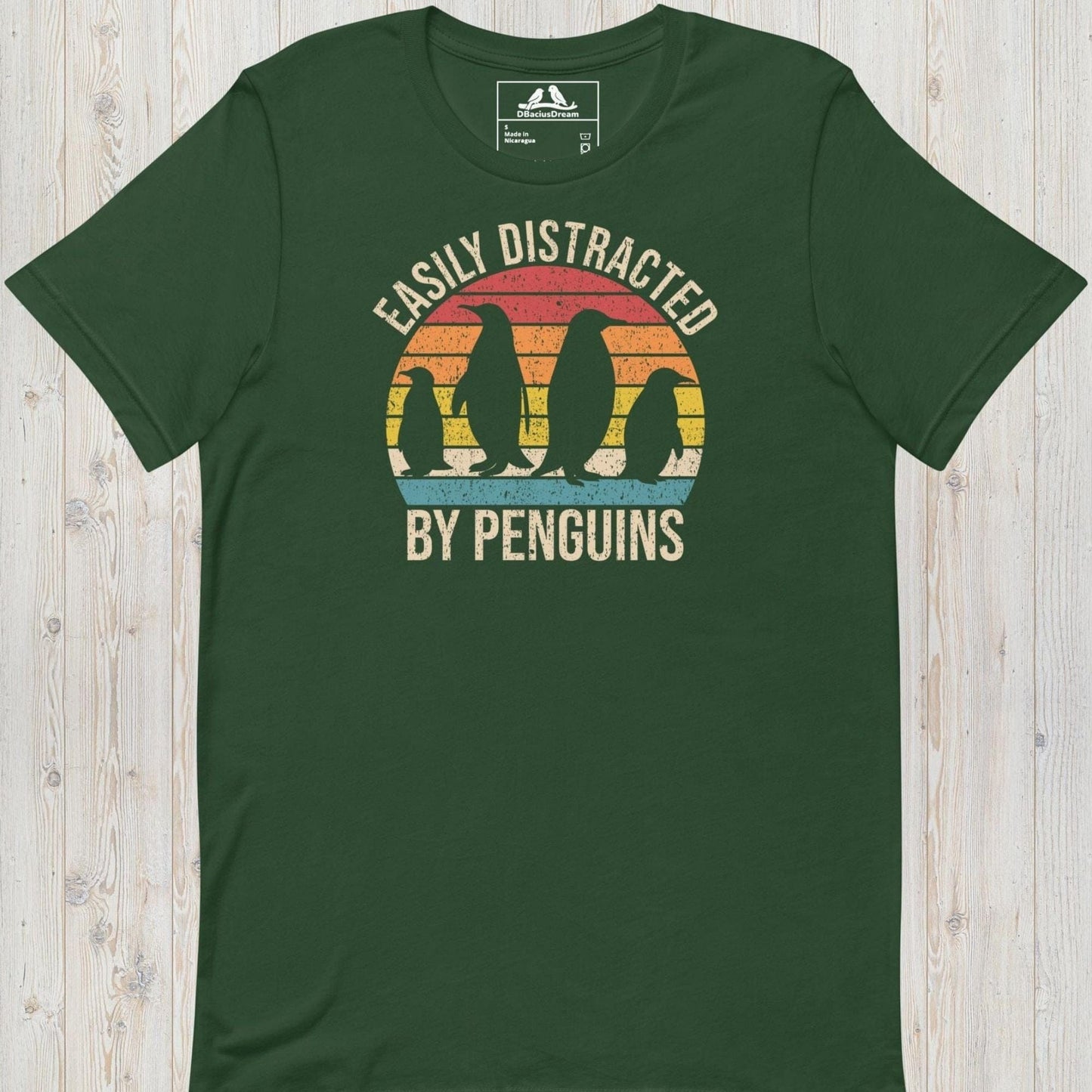 Easily Distracted By Penguins Unisex t-shirt
