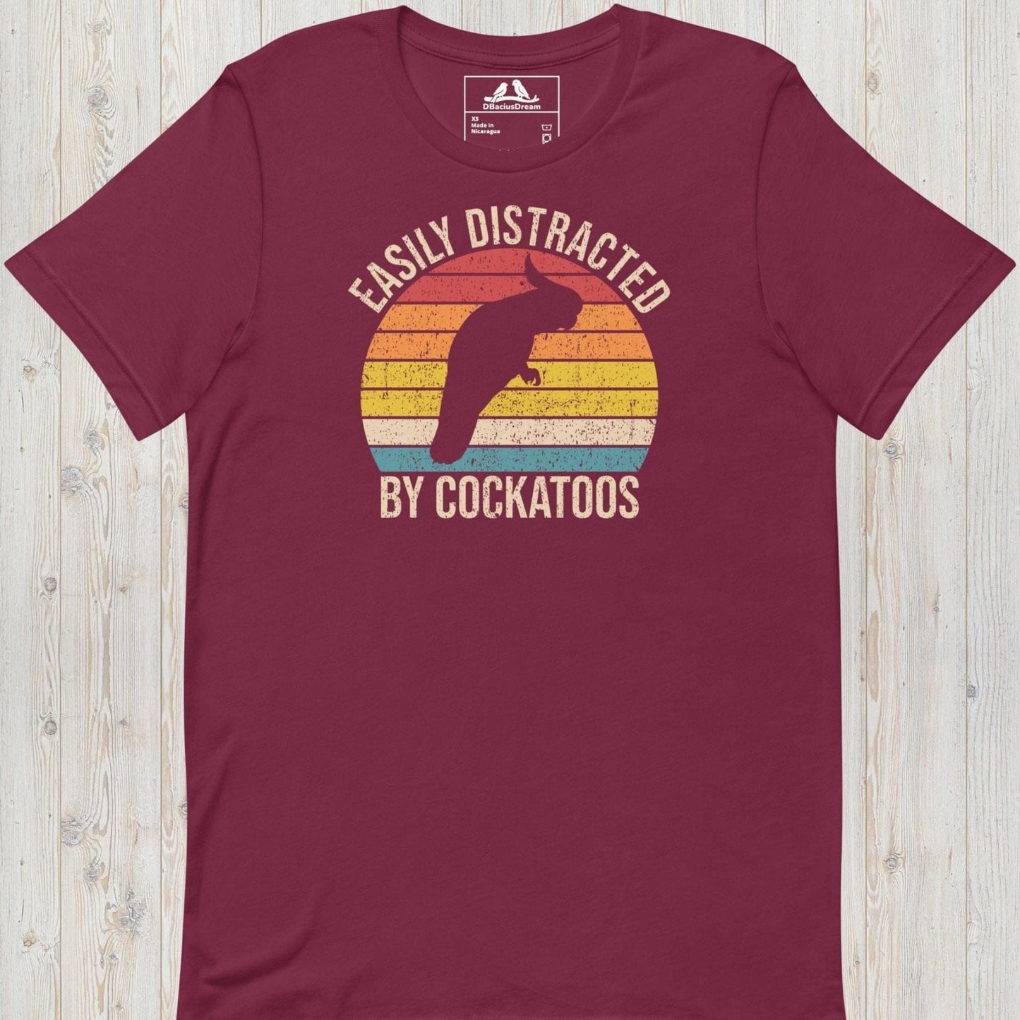 Easily Distracted By Cockatoos Unisex t-shirt