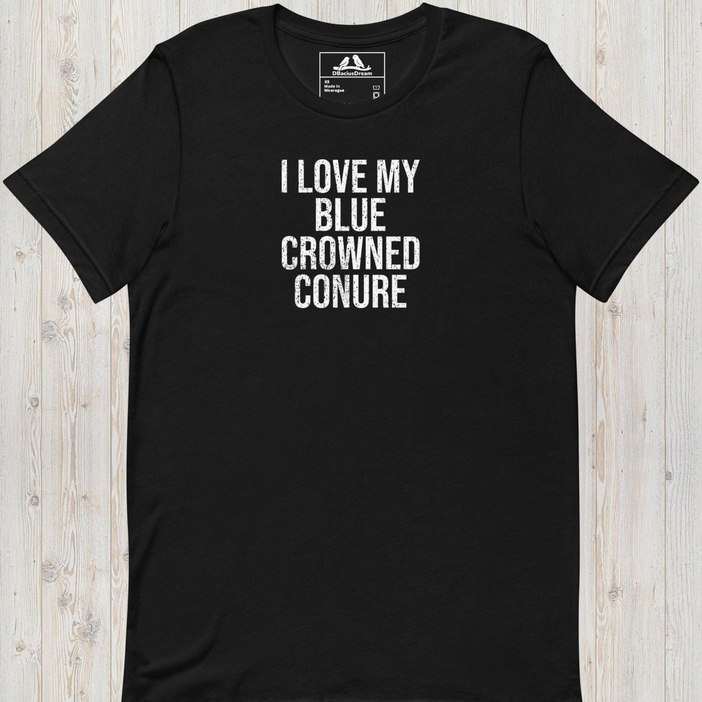 I Love My Blue Crowned Conure Unisex t-shirt