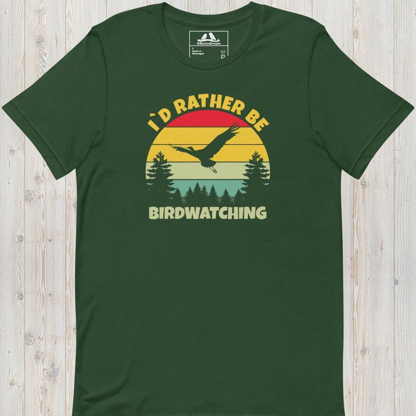 I´d Rather Be Birdwatching Unisex t-shirt