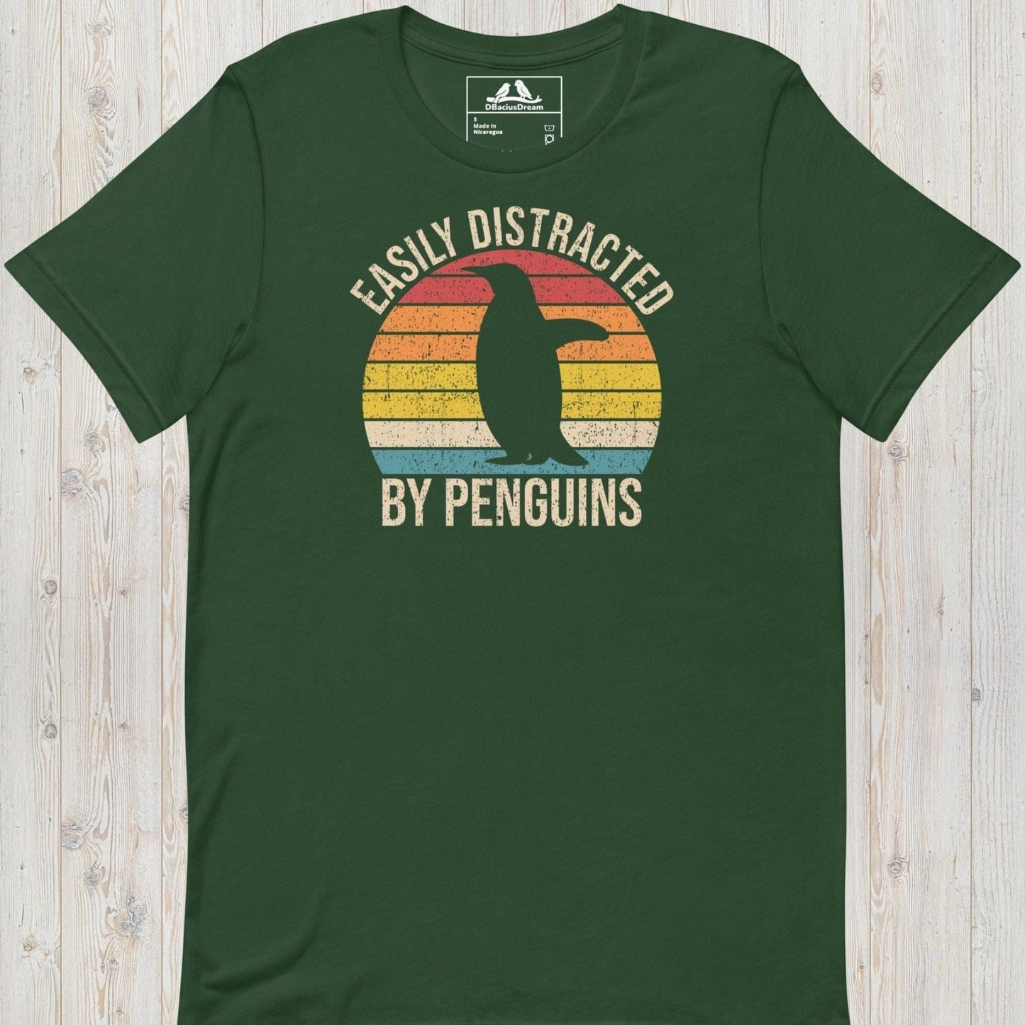 Easily Distracted By Penguins Unisex t-shirt