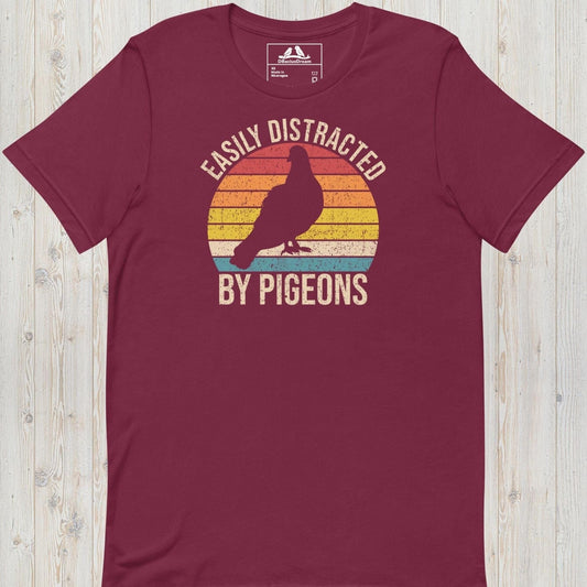 Easily Distracted By Pigeons Unisex t-shirt
