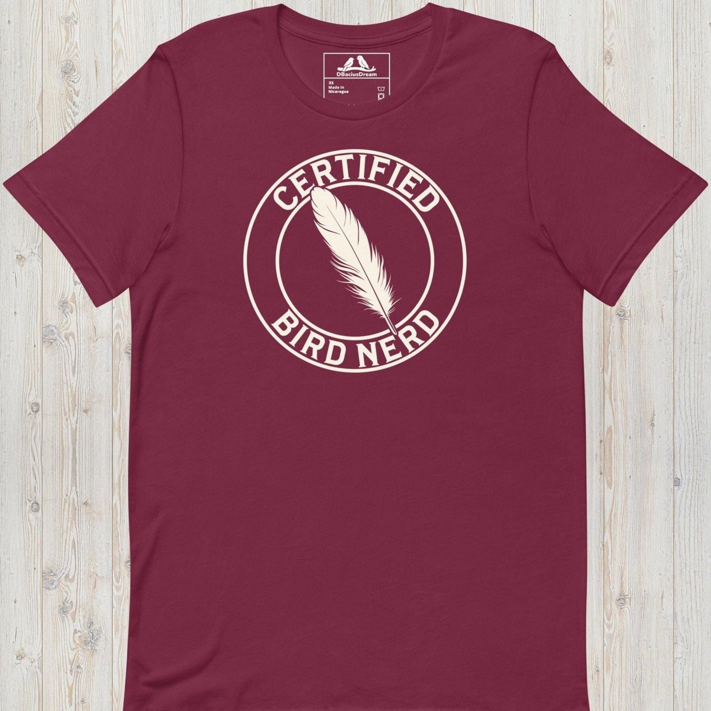 Certified Bird Nerd Unisex t-shirt