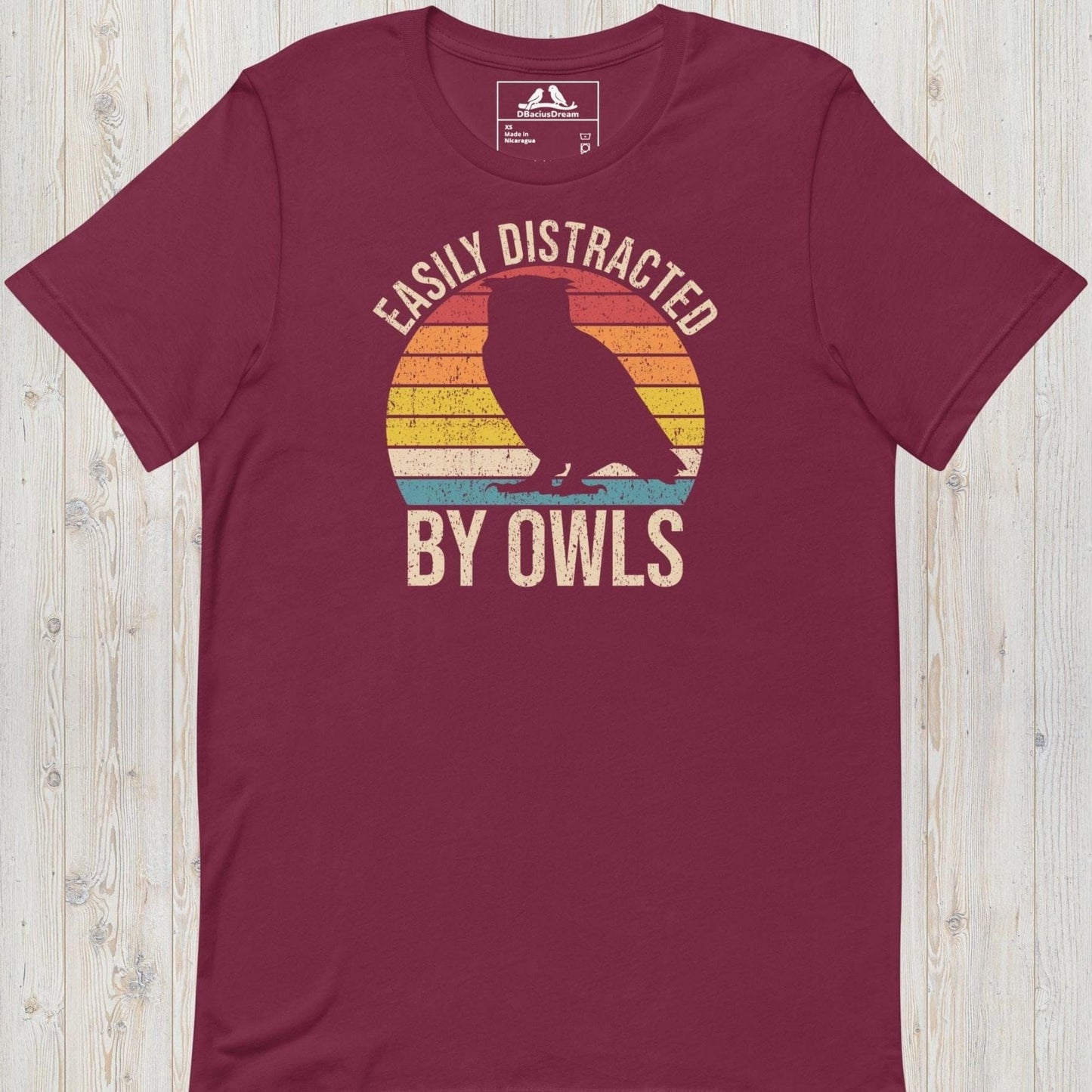 Easily Distracted By Owls Unisex t-shirt