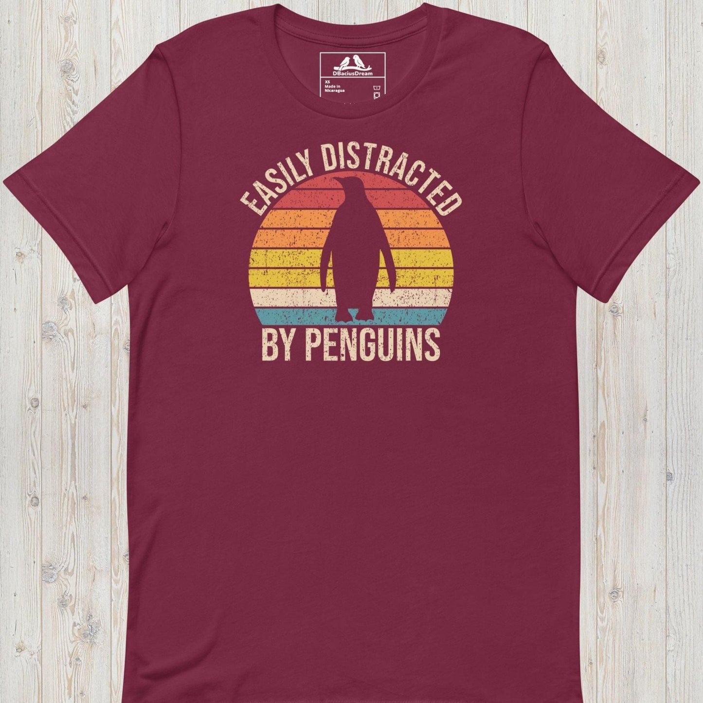Easily Distracted By Penguins Unisex t-shirt