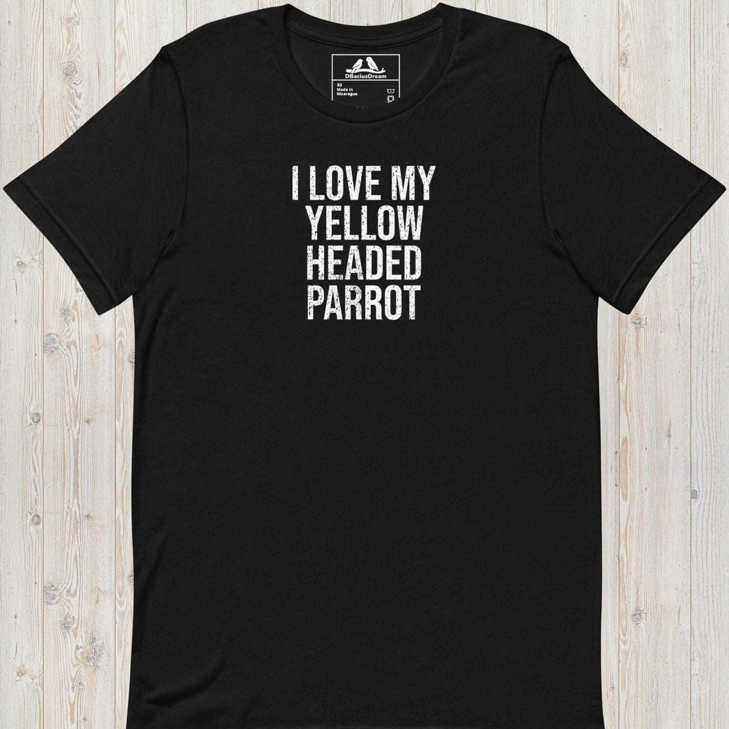 I Love My Yellow Headed Parrot Unisex t-shirt