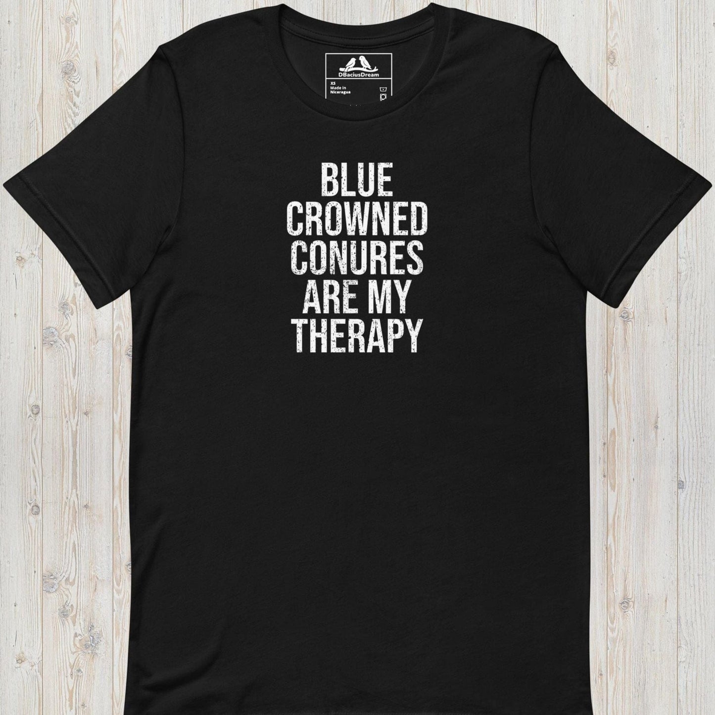 Blue Crowned Conures Are My Therapy Unisex t-shirt