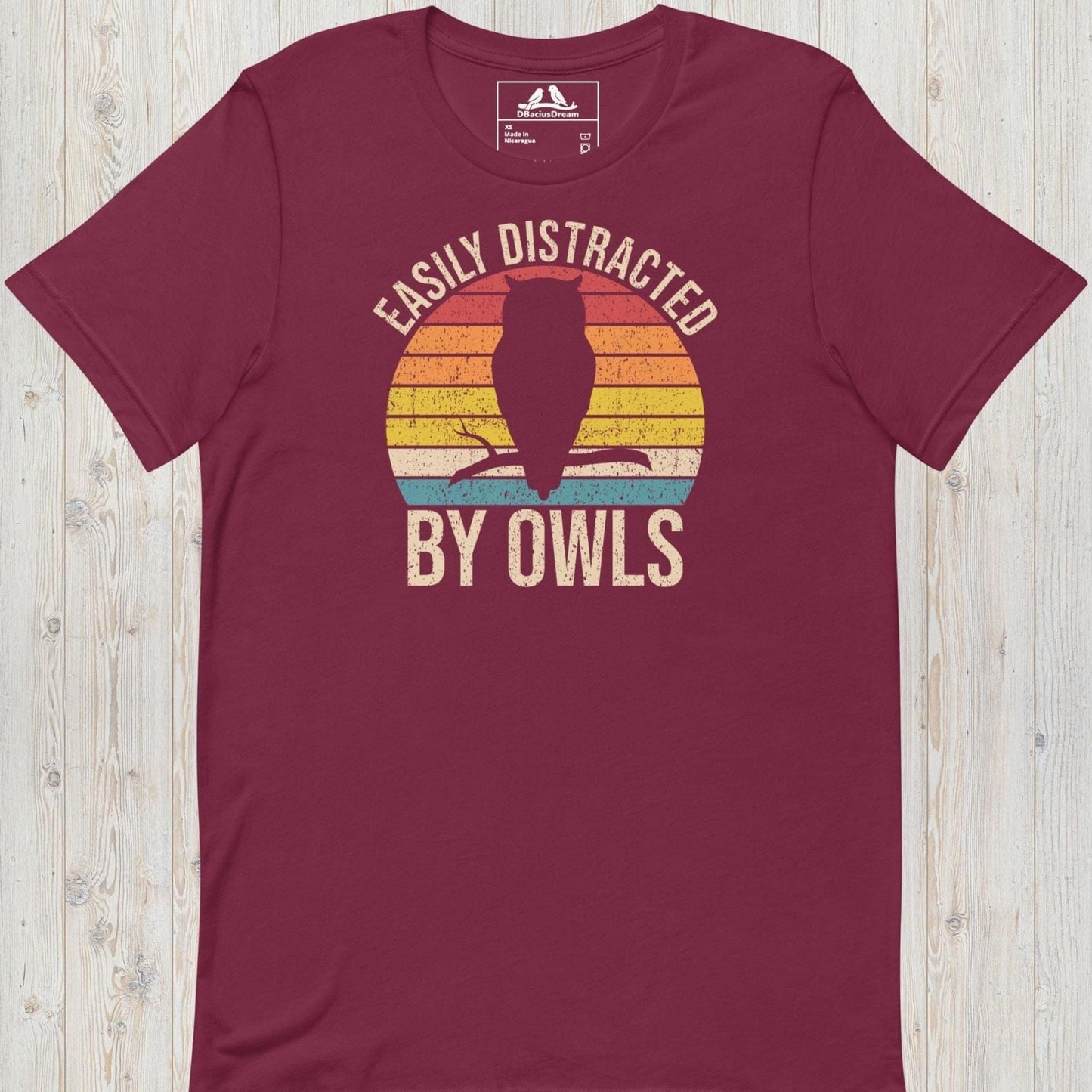 Easily Distracted By Owls Unisex t-shirt