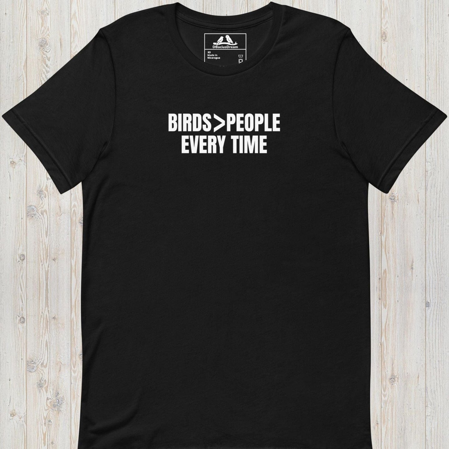 Birds>People Unisex t-shirt