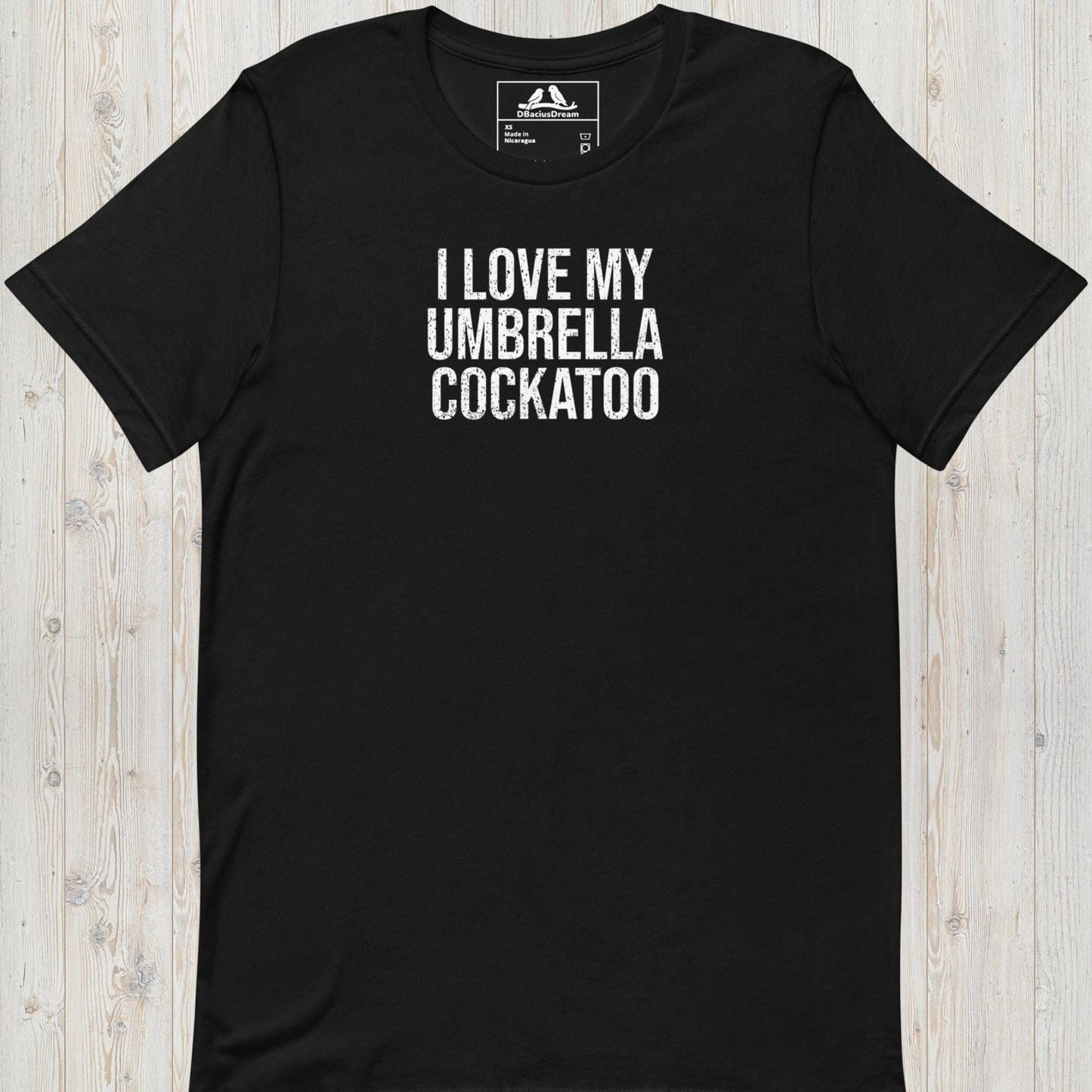 I Love My Umbrella Cockatoo Unisex t-shirt