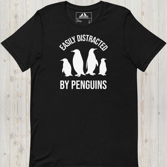 Easily Distracted By Penguins Unisex t-shirt