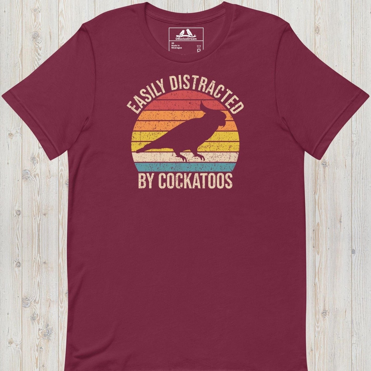 Easily Distracted By Cockatoos Unisex t-shirt