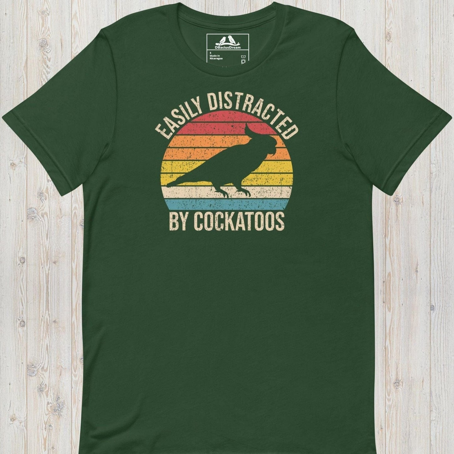 Easily Distracted By Cockatoos Unisex t-shirt