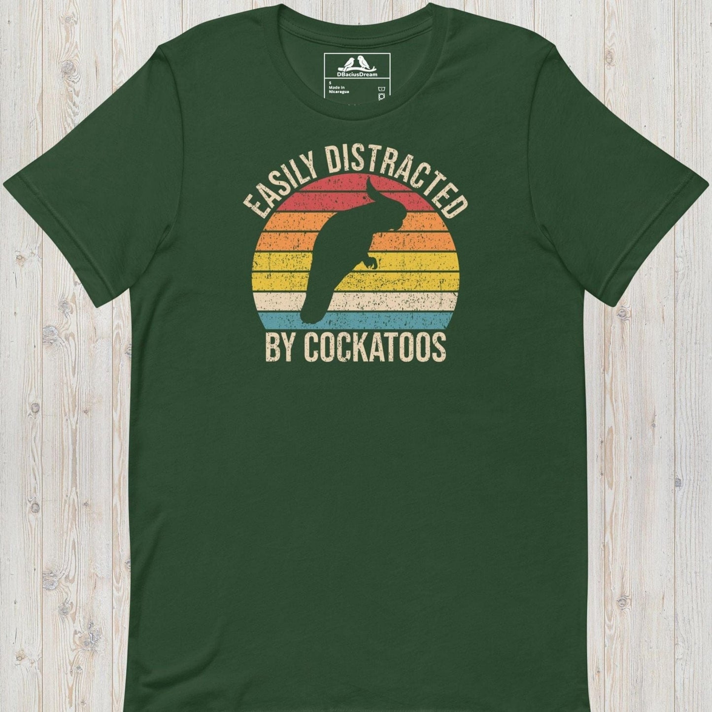 Easily Distracted By Cockatoos Unisex t-shirt