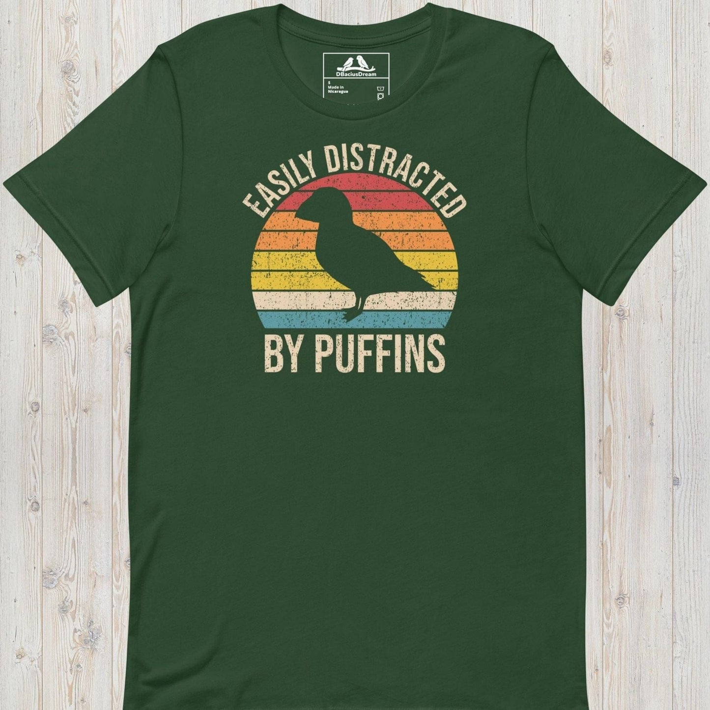 Easily Distracted By Puffins Unisex t-shirt