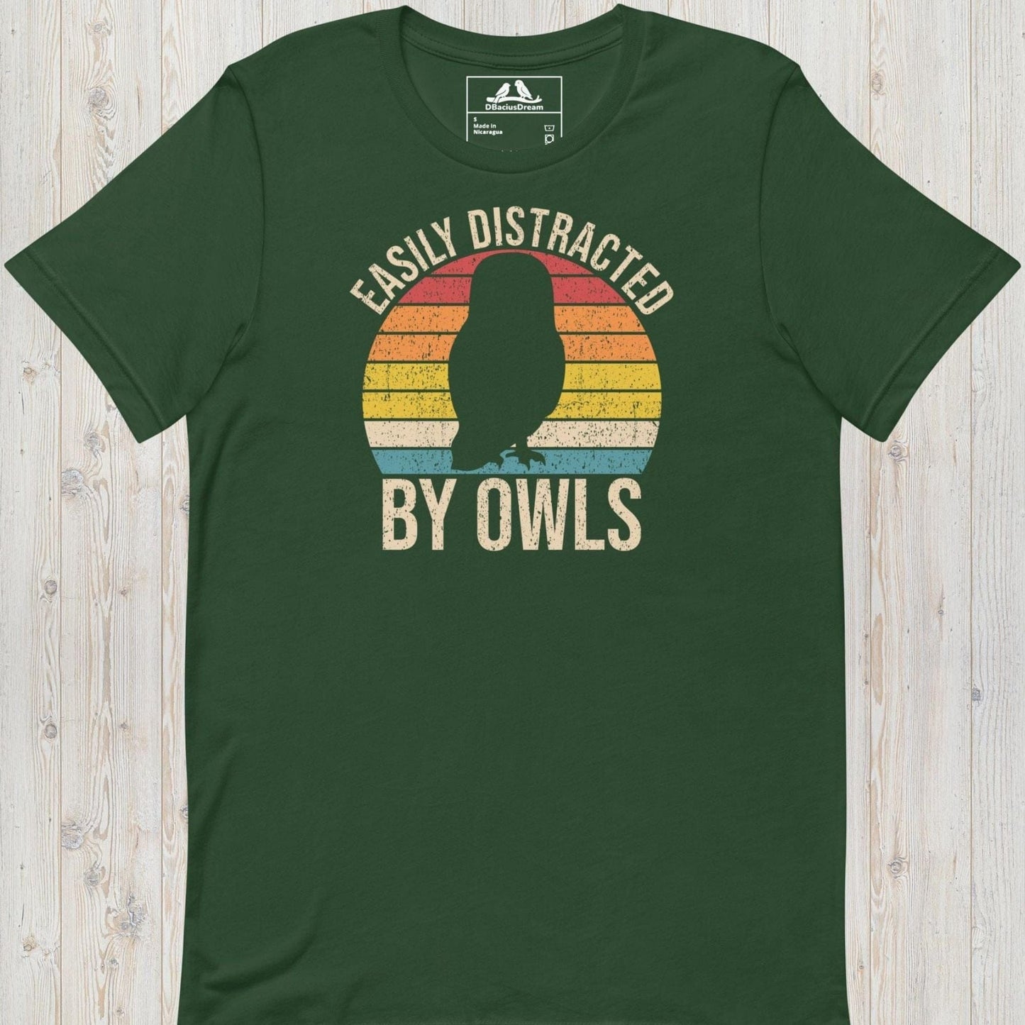 Easily Distracted By Owls Unisex t-shirt