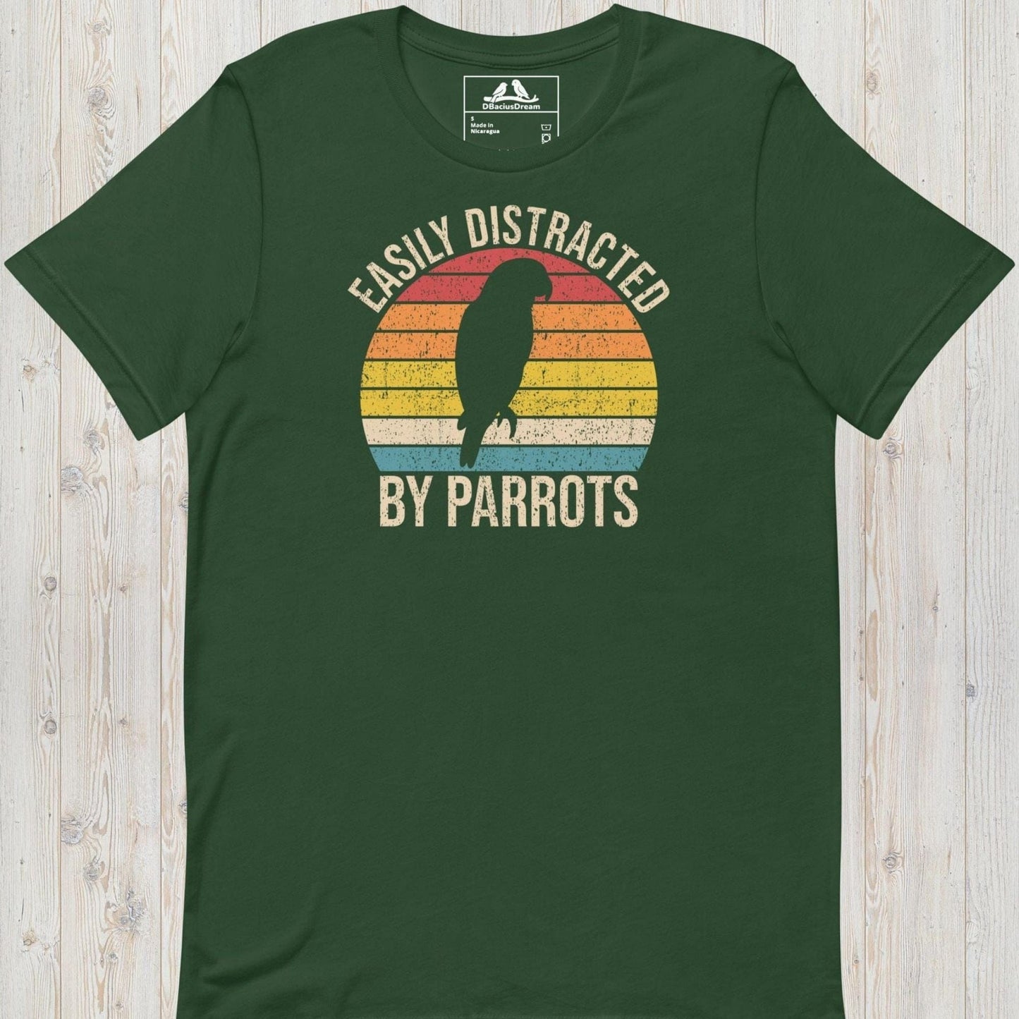 Easily Distracted By Parrots Unisex t-shirt
