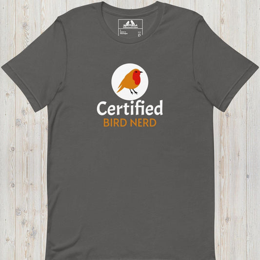 Certified Bird Nerd Unisex t-shirt