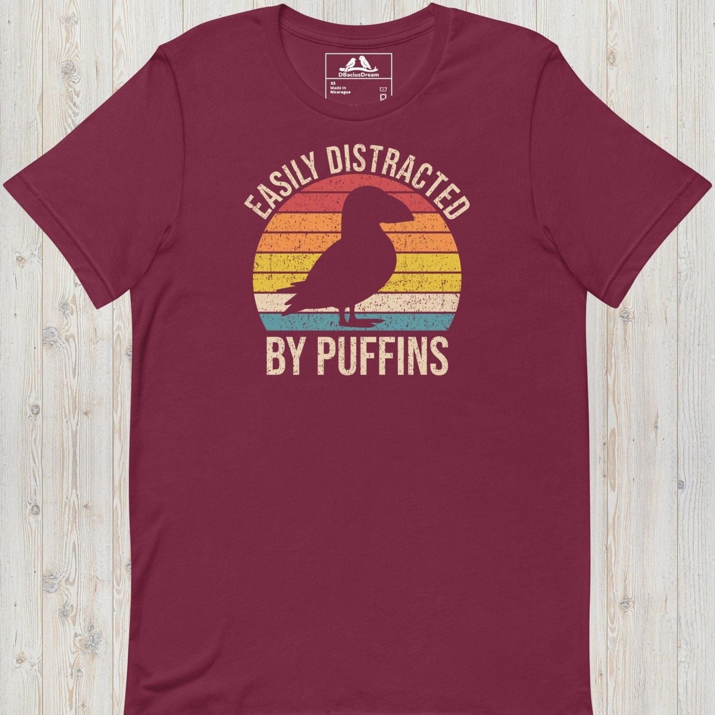 Easily Distracted By Puffins Unisex t-shirt