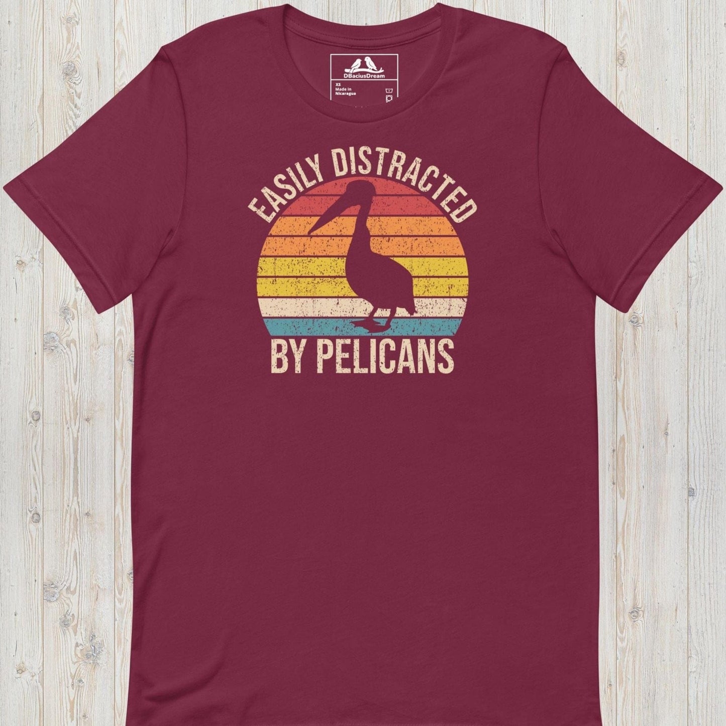 Easily Distracted By Pelicans Unisex t-shirt
