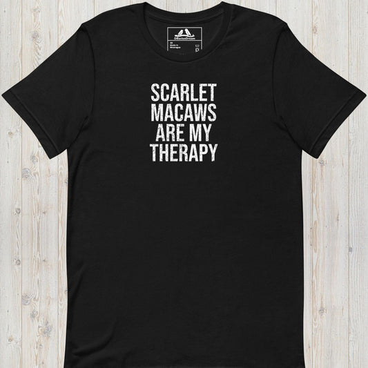Scarlet Macaws Are My Therapy Unisex t-shirt