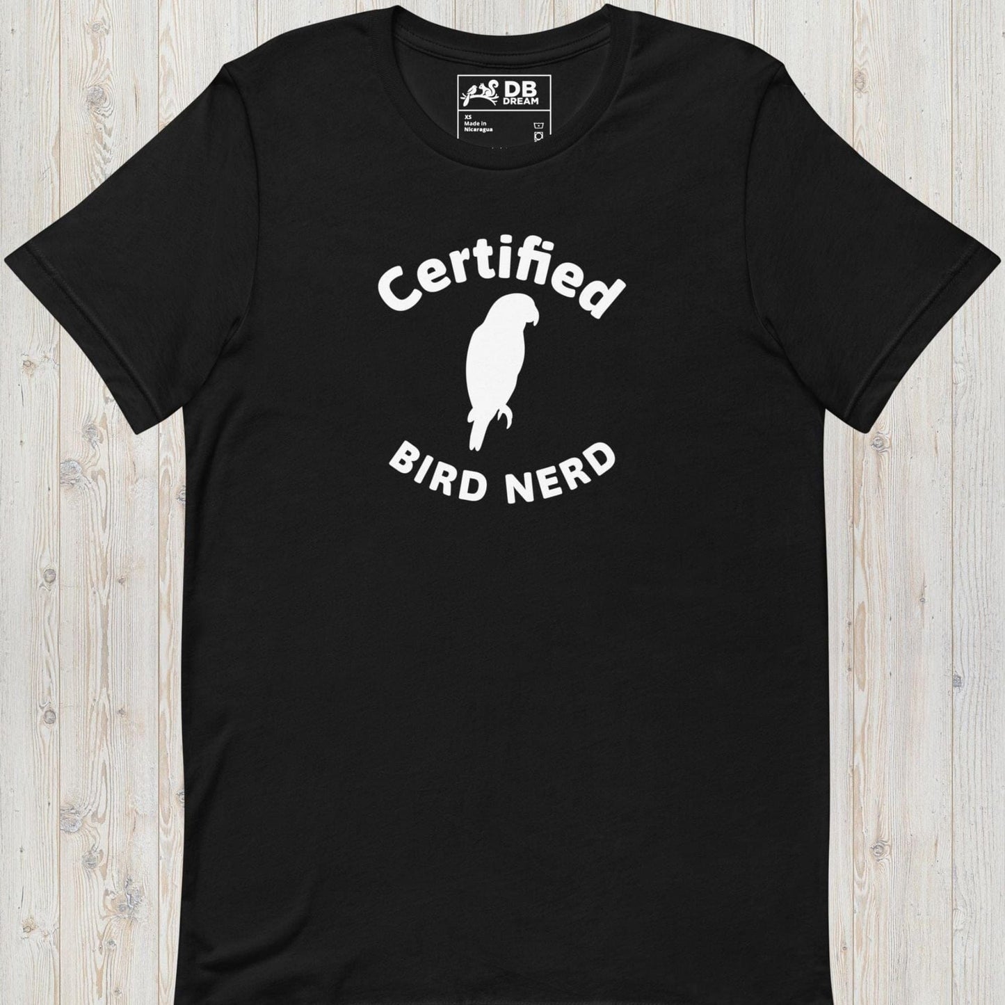 Certified Bird Nerd Unisex t-shirt