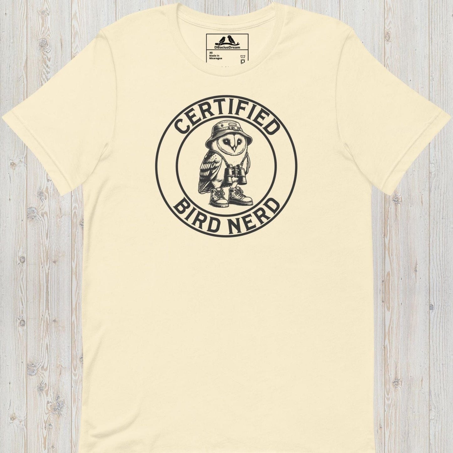 Certified Bird Nerd Unisex t-shirt