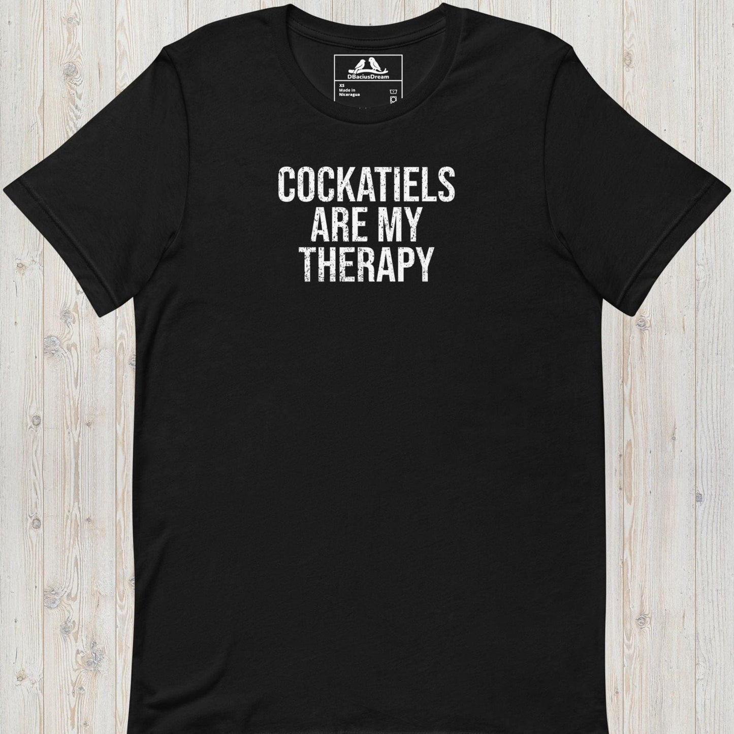 Cockatiels Are My Therapy Unisex t-shirt