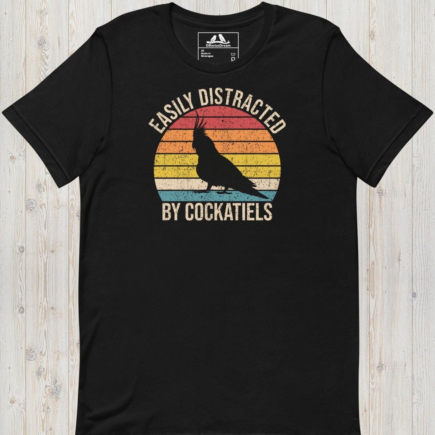 Easily Distracted By Cockatiels Unisex t-shirt