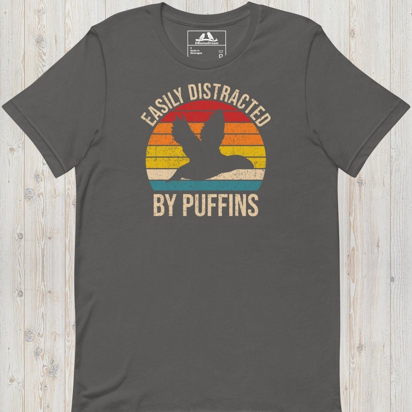 Easily Distracted By Puffins Unisex t-shirt